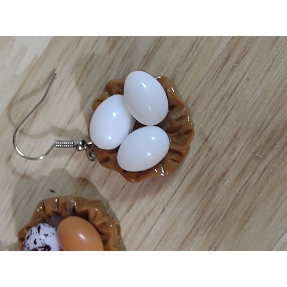 Egg and Nest Earrings Dangle Fashion Jewelry - Picture 11 of 16
